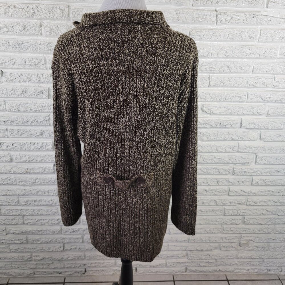 United States Sweaters Womens XL Cardigan Brown Marled Long Sleeve HNGE - Picture 6 of 9